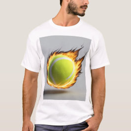 Der Tennisball mit Coolem Hintergrund T-Shirt