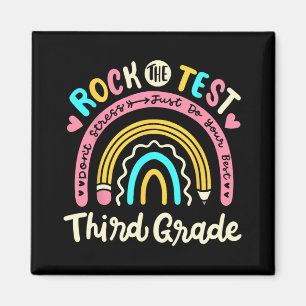 Der Test der dritten Klasse Rainbow Test Day Teach Magnet