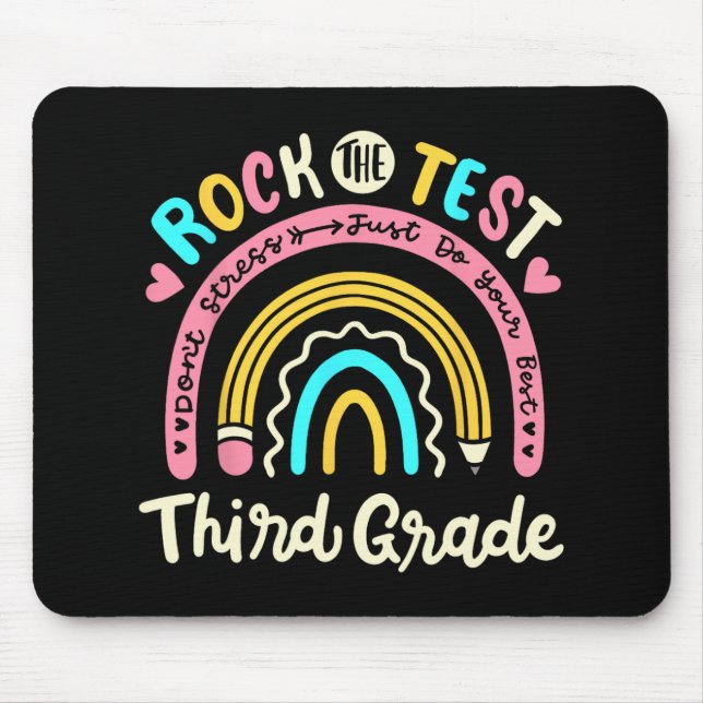 Der Test der dritten Klasse Rainbow Test Day Teach Mousepad (Vorne)