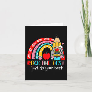 Der Test Funny Teacher Testing Day Rainbow Gnomes Karte