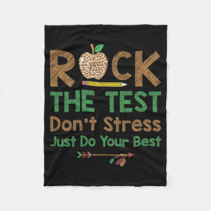 Der Test nicht Stress nur am besten lustige Lehrer Fleecedecke