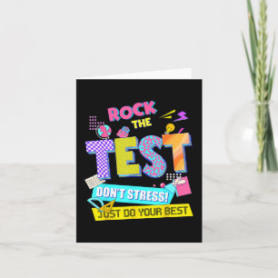 Der Test nicht Stress Testing Day Lehrer Studenten Karte