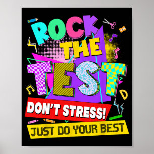 Der Test nicht Stress Testing Day Lehrer Studenten Poster