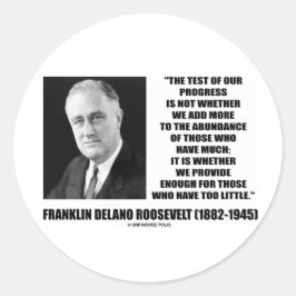 Der Test unserer Fortschritte bietet genug an Runder Aufkleber