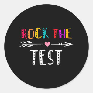 Der Testtag des Testlehrers: Funny Teache Runder Aufkleber