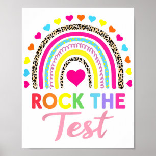 Der Testtag Lehrer Testtag Rainbow Leop Poster