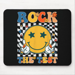 Der Testtag Retro Groovy Lehrer Student Mousepad