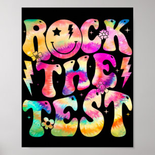 Der Testtag Retro Hippie Motivierend Tee Poster