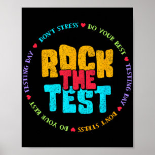 Der Testtag Retro Motivierend Teacher St. Poster