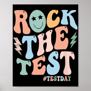 Der Testtag Retro Motivierend Teacher St. Poster