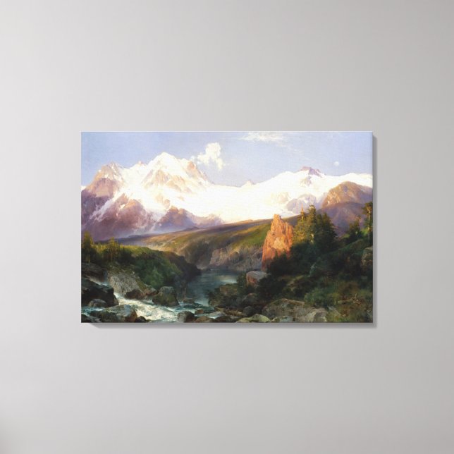 Der Teton-Bereich Leinwanddruck (Vorderseite)