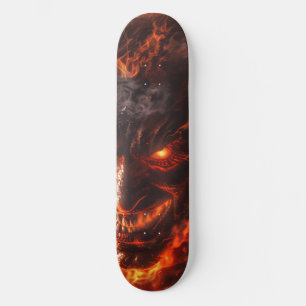 Der Teufel am Feuer Skateboard