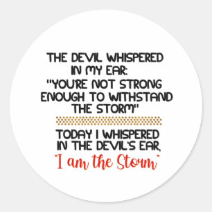 Der Teufel flüsterte in meinem Ohr Leben Inspirati Runder Aufkleber