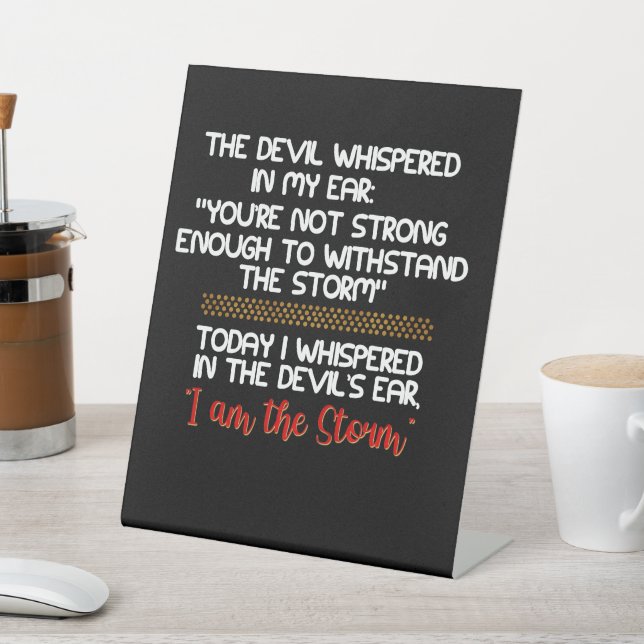 Der Teufel flüsterte in meinem Ohr Leben Inspirati Sockelschild (In SItu)