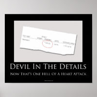 Der Teufel im Detail Motivierend Poster