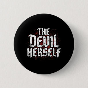 Der Teufel Retro Okkult Frauen Dunkle Weiblichkeit Button