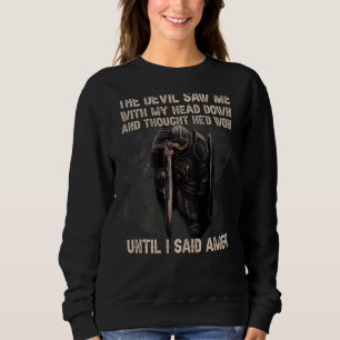 Der Teufel sah mich mit meinem Kopf nieder und dac Sweatshirt