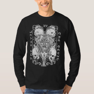 Der Teufel Tarot Baphomet Satanic Hexe Gothic Hall T-Shirt