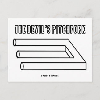 Der Teufelskreis (optische Illusion) Postkarte