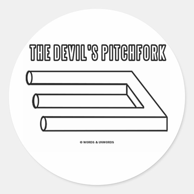 Der Teufelskreis (optische Illusion) Runder Aufkleber (Vorderseite)