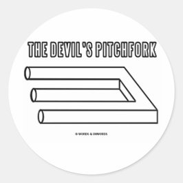 Der Teufelskreis (optische Illusion) Runder Aufkleber