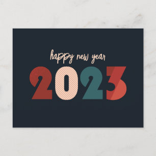 Der Text für das neue Jahr 2023 Postkarte