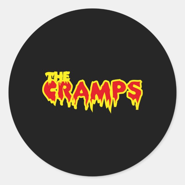 Der Text von Cramps Runder Aufkleber (Vorderseite)