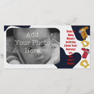 Der themenorientierte Hootenannyhoedown-Cowboy Dankeskarte