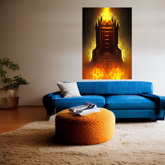 Der Thron in der Hölle | AI Art Poster (Von Creator hochgeladen)
