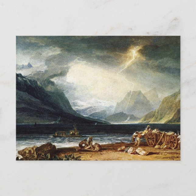 Der Thunersee, Schweiz, von J.M.W. Turner Postkarte (Vorderseite)