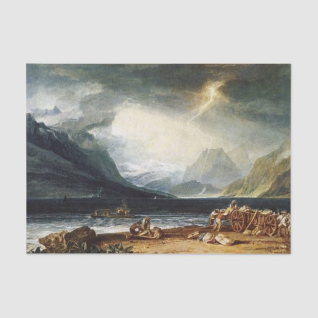 Der Thunersee, Schweiz, von J.M.W. Turner Seidenpapier (Vorderseite)