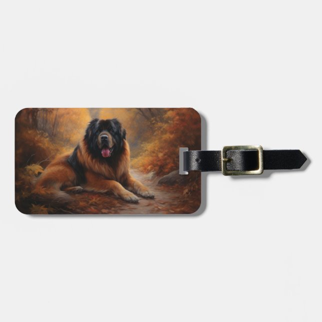 Der tibetische Mastiff im Herbst Inspiriere Gepäckanhänger (Vorderseite horizontal)