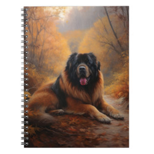 Der tibetische Mastiff im Herbst Inspiriere Notizblock