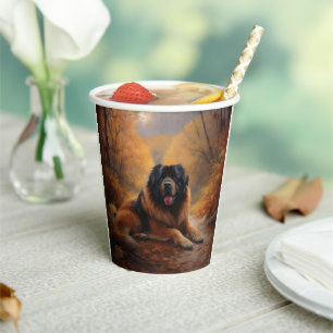 Der tibetische Mastiff im Herbst Inspiriere Pappbecher