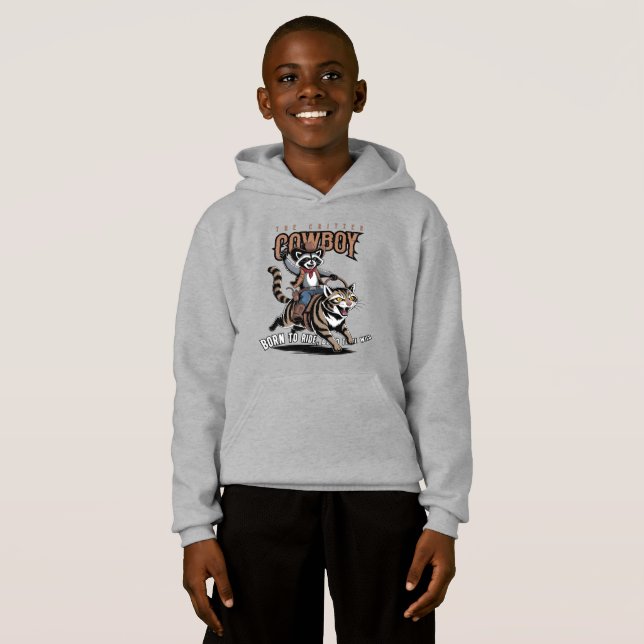 Der Tier-Cowboy (Lt.-Modus) | Kinder Hoodie (Vorne ganz)