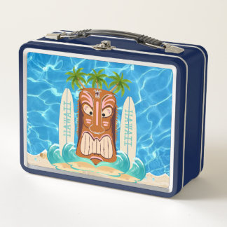 Der Tiki Man Hawaii Surf Metall Brotdose