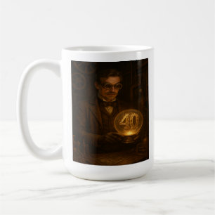 Der Tinkerer dreht 40: Steampunk Geburtstags-Tasse Kaffeetasse