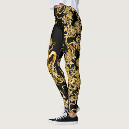 Der Tintenfisch und die Rose Black & Sepia Legging Leggings