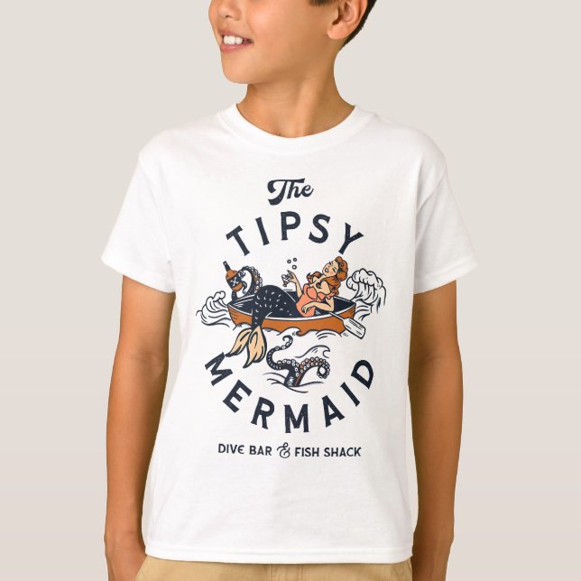 Der tipsy Mermaid Dive Bar & Fish Shack T-Shirt (Vorderseite)