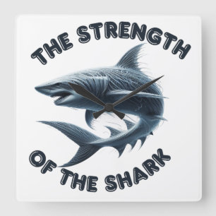 Der Titan des Ozeans Quadratische Wanduhr