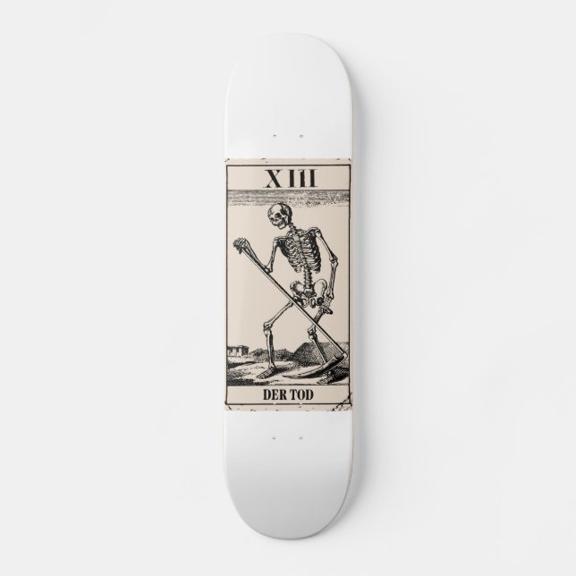 Der Tod / Death Tarot Card Skateboard (Vorderseite)