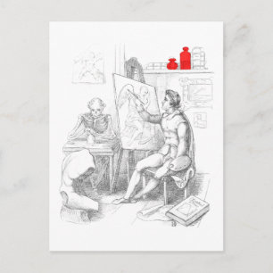 Der Tod der Künstler Postkarte