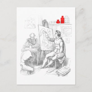 Der Tod der Künstler Postkarte