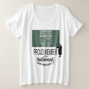 Der Tod des gesunden Menschenverstands - sarkastis Große Größe T-Shirt