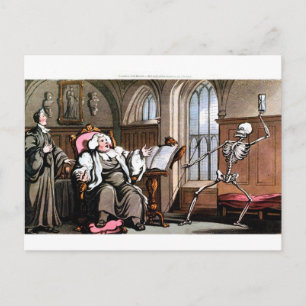 Der Tod ist für die Postkarte gekommen