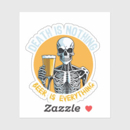 Der Tod ist nichts Beer ist überprüfend Aufkleber