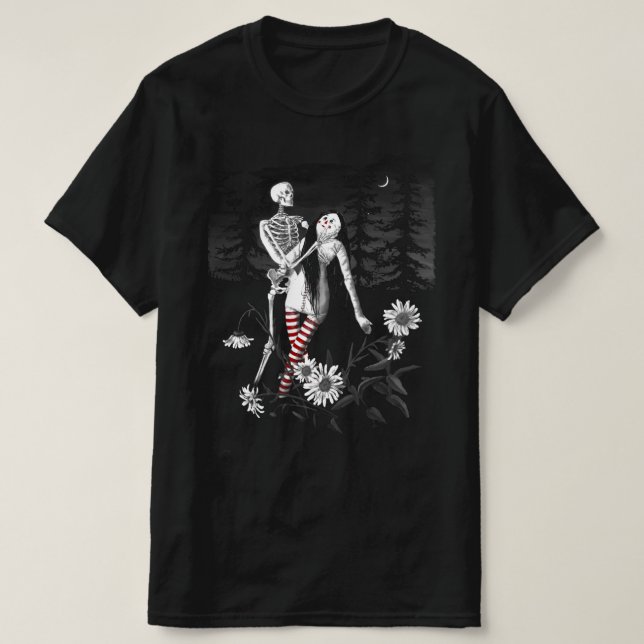 Der Tod und die Puppe haben den T - Shirt entblößt (Design vorne)
