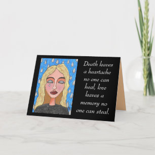 Der Tod verlasse einen Kummer... - Beileid Karte