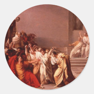 Der Tod von Caesar Runder Aufkleber