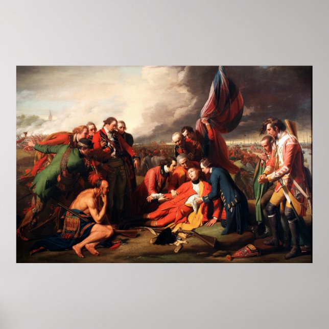 Der Tod von General Wolfe durch Benjamin West 1770 Poster (Vorne)